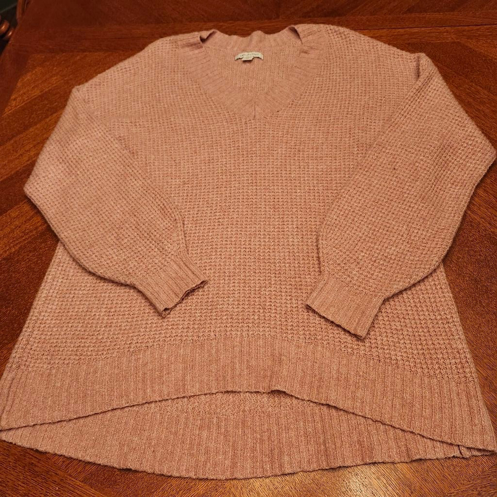 Women's American Eagle Pink V-Neck Sweater S A1